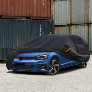 Housse de protection automobile PEVA robuste en coton imperméable toutes saisons, double couche, extérieur, pluie, neige, UV, avec fermeture éclair, kit complet - Product Image 4