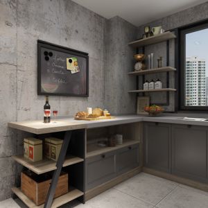 Meubles de cuisine modulaires modernes de luxe léger, comptoir de bar, îlot de cuisine, table, taille personnalisée, rangement surdimensionné - Product Image 3