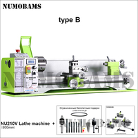 Tour à métaux manuel NU210V 800 mm pour usage pédagogique et loisirs