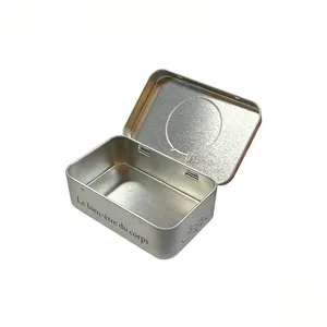 High Quality Air Tight Tin Box Metal Stash Tin Box Tobacco Metal Tin Box With Hinged Lid Black