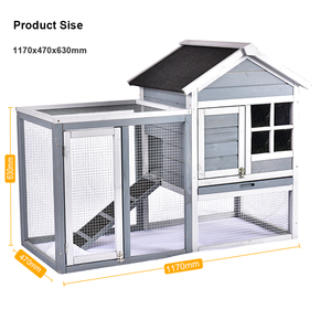 <span class=keywords><strong>Cages</strong></span> modernes d'extérieur pour petits animaux, en bois, pour lapins et hamsters, avec plateau coulissant, écologiques et imperméables - Product Image 4