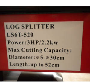 Fendeuse <span class=keywords><strong>de</strong></span> bûches électrique intelligente et compacte <span class=keywords><strong>de</strong></span> 6 tonnes avec pompe, moteur 3 CV/2,2 kW, diamètre <span class=keywords><strong>de</strong></span> fendage <span class=keywords><strong>de</strong></span> 520 mm, utilisation rapide à domicile, compacte, CE/GS - Product Image 5
