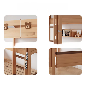 <span class=keywords><strong>Lit</strong></span> superposé moderne en bois massif avec escalier et <span class=keywords><strong>rangement</strong></span>, idéal pour chambre de garçon, salon, école ou hôpital - Offre Spéciale - Product Image 5
