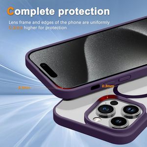 Ốp lưng điện thoại chống sốc từ tính trong suốt TPU + mặt lưng acrylic cho iPhone 17 Air 17 16 15 14 13 Pro Max - Product Image 5