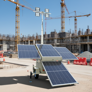 Solar <strong>Lighthouse</strong> <strong>Light</strong> Adjustable and Movable White, Suitable for Landscape Gardens, Emergency Rescue, and Construction Sites - Product Image 1