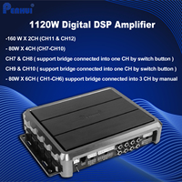 Amplificateur de voiture 1120 W 12 canaux connexion de pont de support DSP intégrée à 8CH 10CH Infineon classe D MA-12070