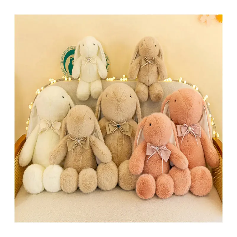 Modern Latest Cute Rabbit Plush Toy Cartoon Dropped Ear Rabbit Children's Soothing Doll Pillow Doll Long Ear Stuffed Animal Toys