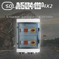 Boîtier de distribution photovoltaïque solaire avec protection contre la foudre, 4 entrées, 2 DC 1000V, 32A, fusible, disjoncteur, SPD, étanche IP65, 24 voies