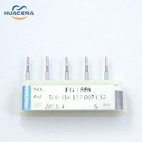 Huacera FG1558 Instruments de clinique dentaire foret en acier inoxydable et fraises de polissage mèches de routeur à pointe de carbure pour une utilisation clinique