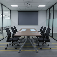Table de conférence de bureau abordable, capacité de 6 à 12 personnes, table de réunion de petite taille, adaptée aux écoles, hôpitaux et hôtels