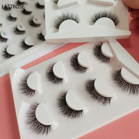 Bande de faux cils 3D, cils végétaliens en soie sans cruauté, boîte d'emballage personnalisée, cils en bande, vente en gros