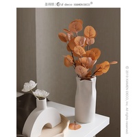 Décoration nordique, style moderne et simple, ensembles de vases à fleurs en céramique blanche, décoration minimaliste pour la chambre à coucher
