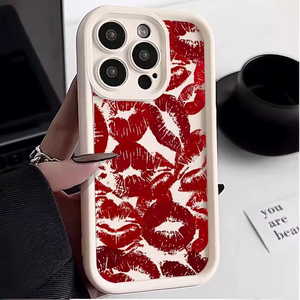 Coque de téléphone pour iPhone 13 15 14 12 11 16 Pro Max Funda iPhone 16 14 15 7 8 Plus XR XS <span class=keywords><strong>X</strong></span> <span class=keywords><strong>SE</strong></span> avec motif de lèvres de fille <span class=keywords><strong>sexy</strong></span>, cœur d'amour en bonbons - Product Image 4