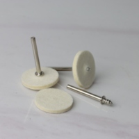 Roue de polissage en feutre de 26 mm, 10-12 pièces/boîte, pour le polissage des surfaces en verre, céramique et métal