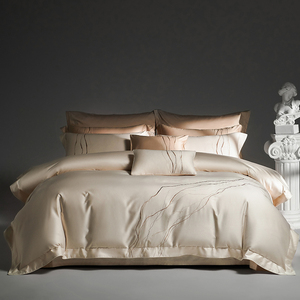 Bộ ga trải giường bốn món cao cấp phong cách mới 700TC, chất liệu cotton Ai Cập, họa tiết đá cẩm thạch sang trọng, bán buôn từ nhà máy - Product Image 2