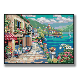 NKF Eco-Friendly Cotton Cross Stitch Kits for Ages 12-14 DIY Printed Design with Threads & Needle Included