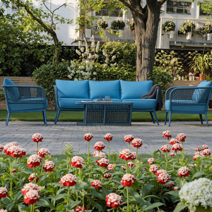 La fabbrica fornisce direttamente il moderno divano in alluminio Set mobili da esterno <span class=keywords><strong>per</strong></span> Set da giardino - Product Image 2