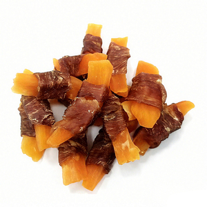 कारखाने का नया जैविक बतख-लपेटे हुआ मीठा आलू चिकन चकच स्टिक भोजन प्रशिक्षण उच्च गुणवत्ता वाले मांस से बने कुत्तों के लिए - Product Image 4