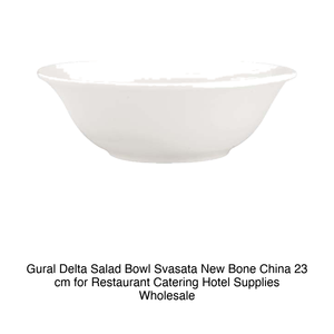 Bol à salade Delta en porcelaine fine 23 cm Flared Gural -6 - Product Image 2