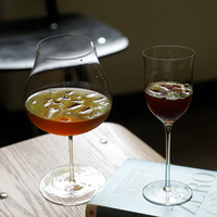 Bonne qualité mince Transparent fait à la main belle fête de mariage personnalisé cristal luxe gobelet verres à vin rouge