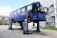 Maxima CE-Zertifizierte Kabelgebundene Schwerlast-Vierzylinder-Hydraulikhebebühne FC75 Kommerzielle Fahrzeughebebühne Mobile Hebebühne LKW/Bus-Hebebühne