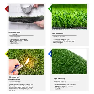 Tapis décoratif extérieur en plastique vert de tapis de <span class=keywords><strong>gazon</strong></span> <span class=keywords><strong>artificiel</strong></span> pour le balcon et la maternelle plante artificielle durable - Product Image 3