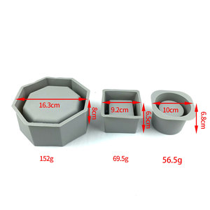 Juego de moldes de silicona para macetas de flores de 16.3cm, 9.2cm y 10cm para cemento, yeso y manualidades - Product Image 1