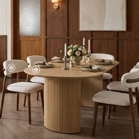 Ensemble table et chaises de salle à manger de style rétro français, en bois de frêne massif noir et blanc, pour la maison, l'hôtel, le restaurant, l'appartement