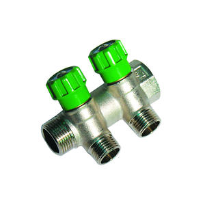 Válvulas de Control Impex 3/4 X1/2, Colector de Distribución de 2 Ramificaciones con Válvulas de Cierre - Product Image 1