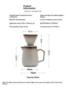 Juego <span class=keywords><strong>de</strong></span> Tazas <span class=keywords><strong>de</strong></span> Café <span class=keywords><strong>de</strong></span> Cerámica Ecológicas <span class=keywords><strong>de</strong></span> Gran Capacidad, Aptas para Lavavajillas, con Filtro y <span class=keywords><strong>Taza</strong></span> para Compartir, Más Vendidas - Product Image 6