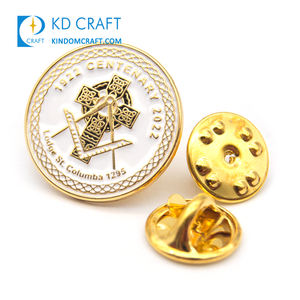 Hoge Kwaliteit Gepersonaliseerde Custom Vrijmetselaars Revers Pin Logo Zachte Emaille Vergulde Vrijmetselaar Badge Pin Mason - Product Image 1