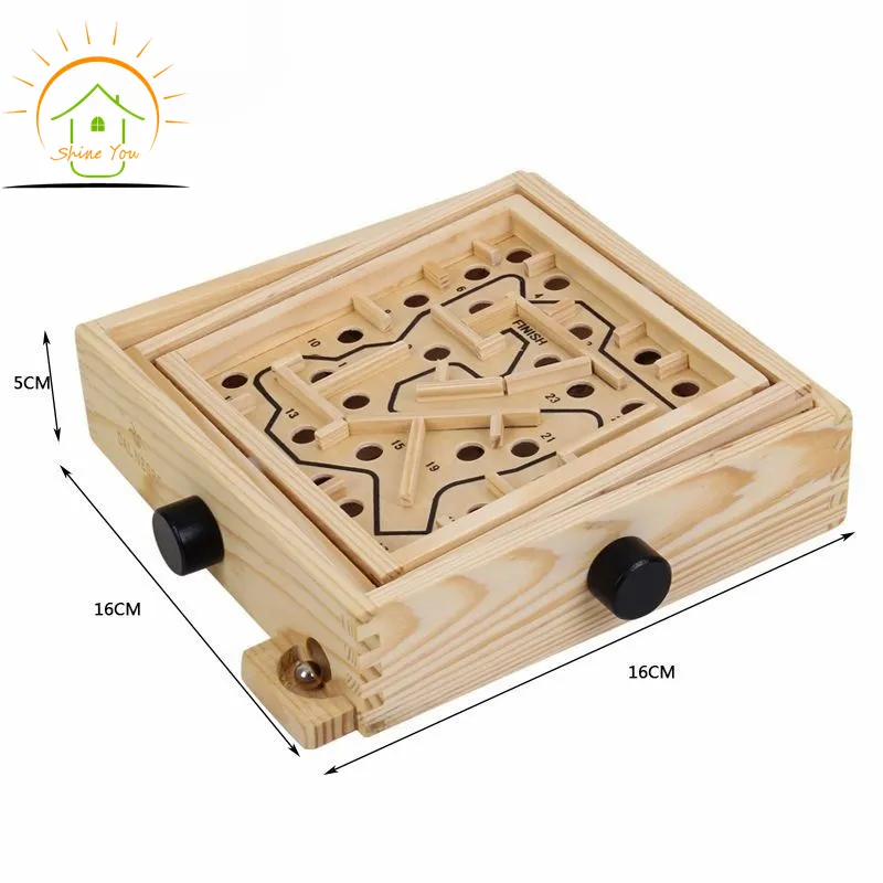 Bead Maze Puzzle Educational game Educational Board Game Wooden Intellectual Maze
