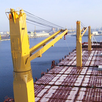 Grue de pont hydraulique marine pour le chargement et le déchargement de marchandises en mer, dans les ports et offshore.