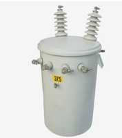 Transformateurs de puissance immergés dans l'huile de 11 kV, 7,2 kV, 120 V, 240 V, capacité 75 kVA, monophasés, de type colonne