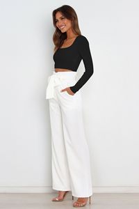 <span class=keywords><strong>Pantaloni</strong></span> Casual <span class=keywords><strong>taglie</strong></span> <span class=keywords><strong>forti</strong></span> da <span class=keywords><strong>donna</strong></span> <span class=keywords><strong>pantaloni</strong></span> larghi a <span class=keywords><strong>vita</strong></span> media <span class=keywords><strong>con</strong></span> abbigliamento da ufficio cintura traspirante ed elegante - Product Image 3