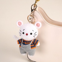 Pendentifs de sac et porte-clés du zodiaque en polyester tricoté au crochet, design original, produits transfrontaliers