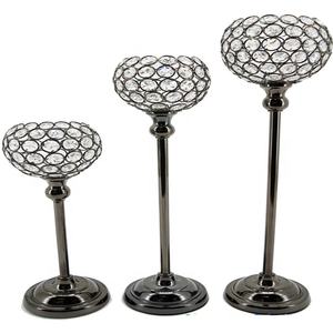 Bougeoir en cristal finition argent dernière conception pour la décoration de la maison porte-bougie de décoration de mariage en vente entière - Product Image 5