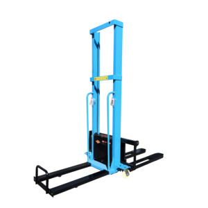 Newest KUOYE <strong>Self</strong> Loading Electric Forklift Hydraulic Pallet <strong>Stacker</strong> with 48V Battery Standing Operation <strong>Lifting</strong> Height 1.3M - Product Image 6