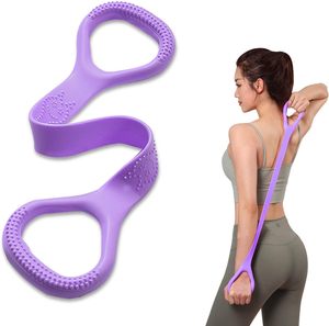 8 Workout Resistance <strong>Band</strong> Silicone <strong>Arm</strong> Back Shoulder Exercise Elastic Rope Silicon Yoga Straps - Product Image 1