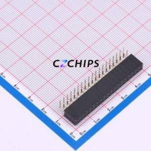 HC-PM254-8.5H-2x19PW Pin Socket Bent Lead Through Hole,P=2.54mm Connector 2x19P 2.54mm 2.54mm Square Hole - Product Image 1