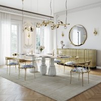 Chaises de salle à manger de luxe en laiton sur mesure, fauteuils pour manoirs et villas, chaises longues à dossier en velours, chaises d'art design