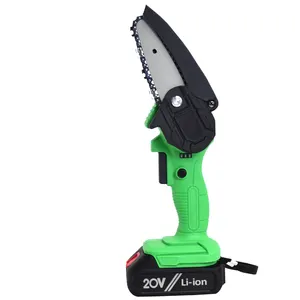 Huepar CS061 Mini 6 Inch Portable Cordless Electric Chain Saw With Rechargeable Battery Security Lock