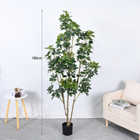 NINI Vente Chaude Plantes Vertes Artificielles Haut de Gamme de Luxe pour Extérieur, Personnalisées, en Bois de Pied-de-Poule, pour Décoration Maison et Hôtel