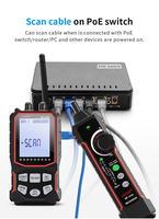 NOYAFA NF-918S Probador de Cables de Red Óptica 2 en 1 con Funciones Integradas de OPM, VFL y POE, Compatible con 10 Longitudes de Onda, Herramientas Esenciales