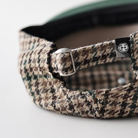 Gorra de Algodón de Alta Calidad Personalizada de Fábrica con Logotipo, Gorra Plana de 6 Paneles de Terciopelo Suave, Gorra Vintage con Visera Plana y Estampado de Leopardo