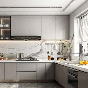 Meubles de cuisine sur mesure de luxe pour toute la maison, armoires murales en bois, source unique d'usine - Product Image 3