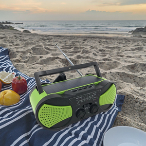 Radio d'urgence Portable résistante aux intempéries à l'ouragan manivelle batterie solaire alimentation AM FM NOAA SOS alerte chargeur de téléphone portable <span class=keywords><strong>musique</strong></span> - Product Image 5