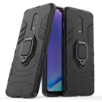 Coque de téléphone portable antichoc robuste avec support de voiture et anneau, motif animalier, en TPU+PC, pour OnePlus 7/7T/6T – En stock, offre spéciale