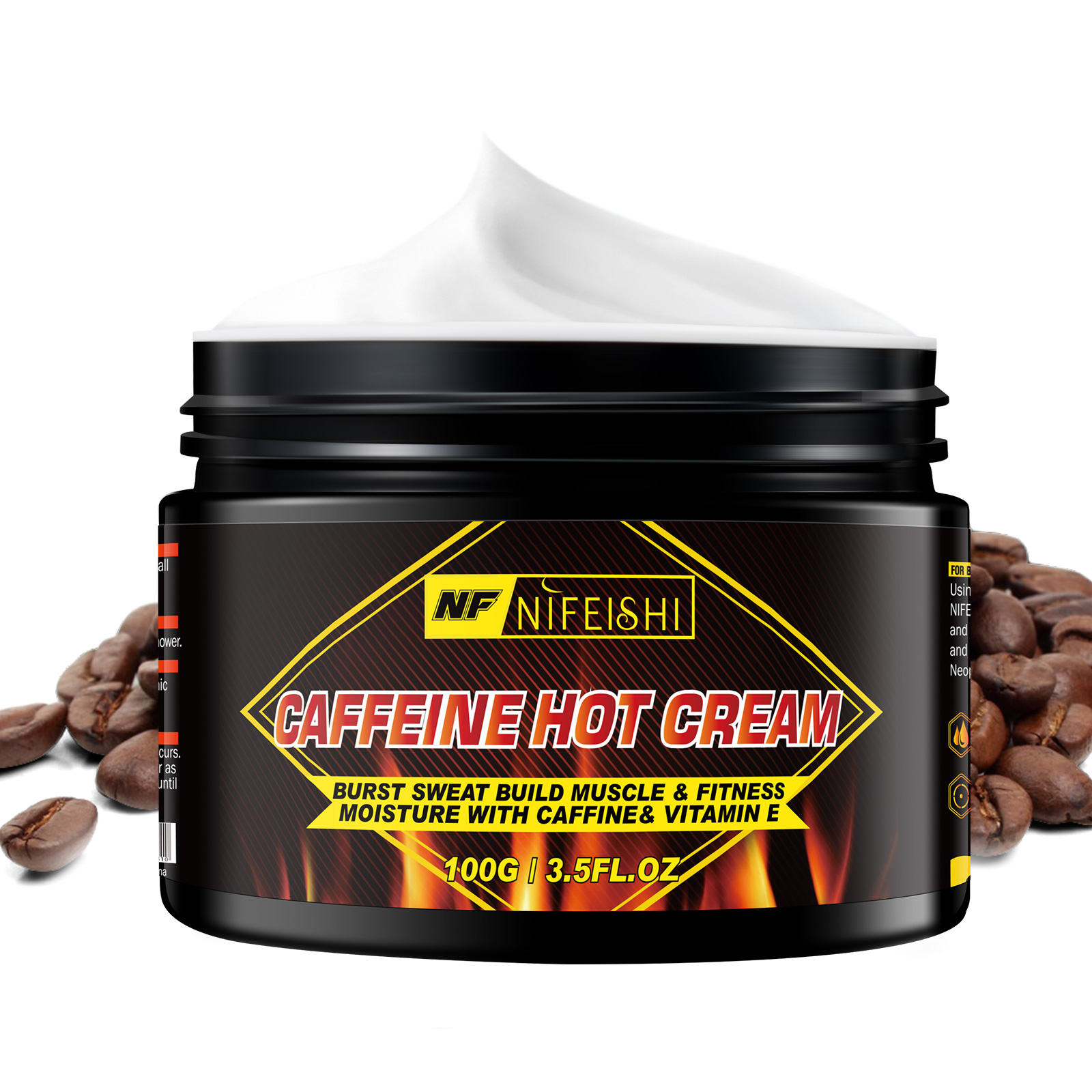 NIFEISHI – formule Exclusive naturelle, crème amincissante au café chaud, plus facile à utiliser pour l'entraînement, brûler les graisses, perdre du poids