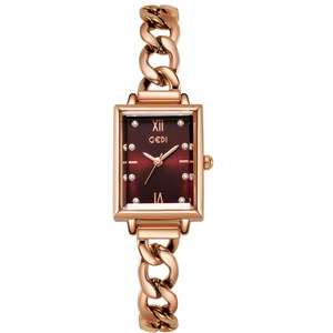 Reloj de cuarzo impermeable con brazalete de aleación para mujer, diseño creativo y exclusivo. - Product Image 3